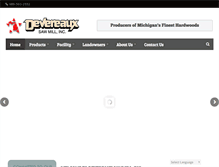 Tablet Screenshot of devereauxsawmill.com